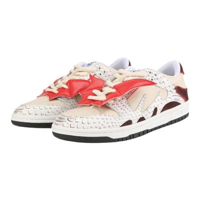 蛇年红牛皮翅膀鞋板鞋个性