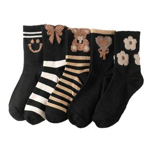 秋冬笑脸羽毛纱女袜加厚保暖中高筒冬季新款高级韩版ins潮百搭