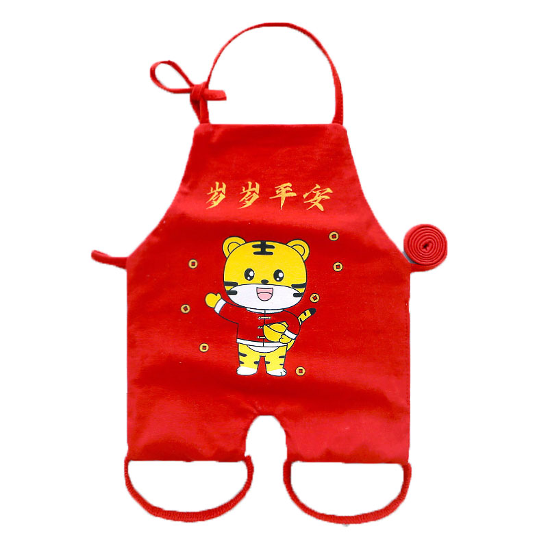 宝宝肚兜薄款夏季婴儿红色纯棉护肚子小孩新生儿兜兜婴儿护肚春秋