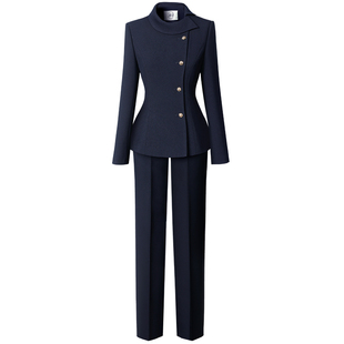 单排扣职业西装套装春秋气质修身医美前台接待案场工作服美容工装