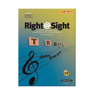 小提琴渐进视奏教材 三级 卡罗琳 卢姆斯登 附CD 彼得斯原版乐谱书 Caroline Lumsden Right Sight Violin Grade Three EP7833
