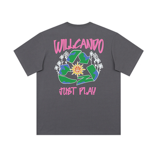 有志者UZIS美式运动短袖男新款潮流休闲宽松透气篮球T恤热爱循环