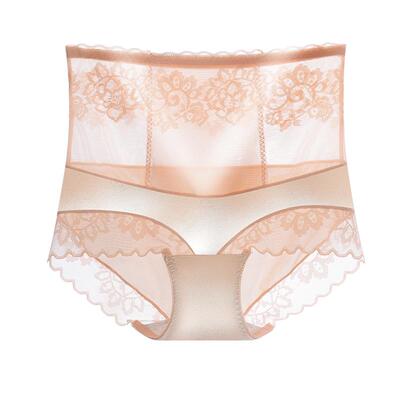 高端款蕾丝高腰收腹内裤女塑形2025新款女士夏季纯棉裆纯欲三角裤