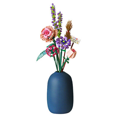 LOZ俐智拼装积木花向日葵玫瑰教师节花束永生花礼物组装插花礼物