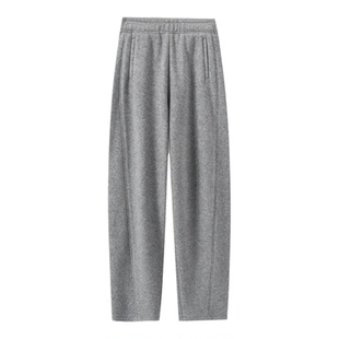 百家好加绒加厚弯刀卫裤女冬季2025新款高腰宽松保暖直筒休闲长裤