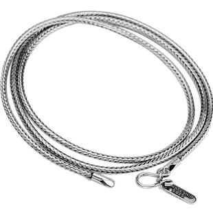 海盗船编织素银项链925银蛇骨链男女情侣款配链可单带复古银链子