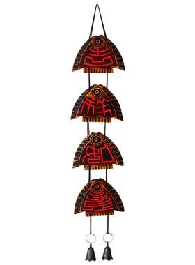 中古风装饰品木质吉祥如意风铃