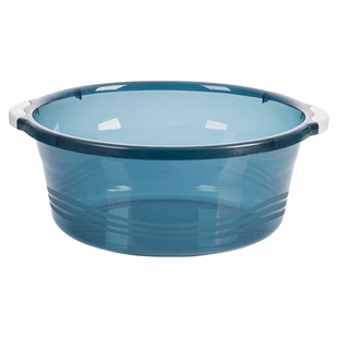 茶花脸盆家用洗脚盆洗脸盆洗衣盆塑料盆学生宿舍耐用盆子把手透明