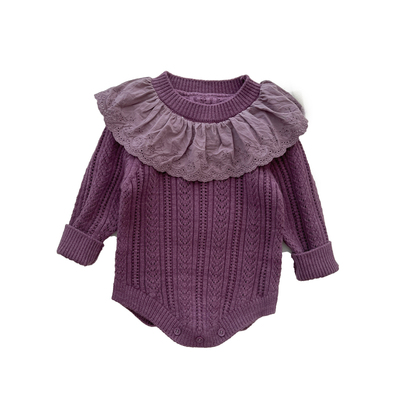 连体衣三角爬娃娃领否套头春秋