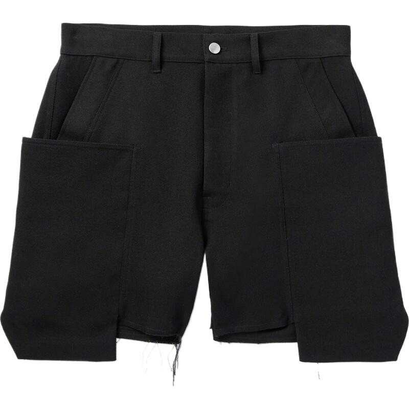 Rick Owens 春夏男直筒绵羊毛卡其布工装短裤休闲裤