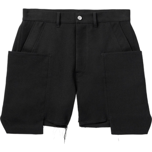 Rick Owens 春夏男直筒绵羊毛卡其布工装短裤休闲裤