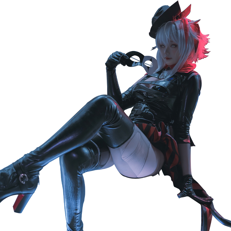 【漫囧】明日方舟W音律联觉愚夜密函 怪盗连体衣 cosplay服装现货