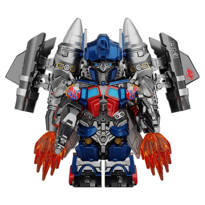 【新品】Brickman变形天火柱金刚国产积木第三方人仔拼装模型玩具