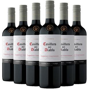 【自营】智利原瓶红酒干露红魔鬼经典赤霞珠干红葡萄酒750ml*6支