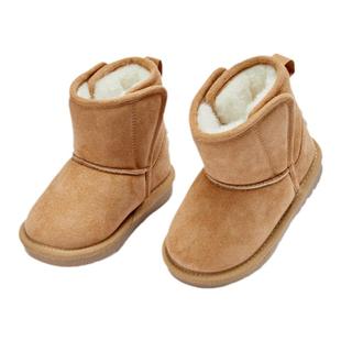 戴维贝拉儿童雪地靴男童靴子新款冬季女童棉靴棉鞋童鞋保暖冬鞋