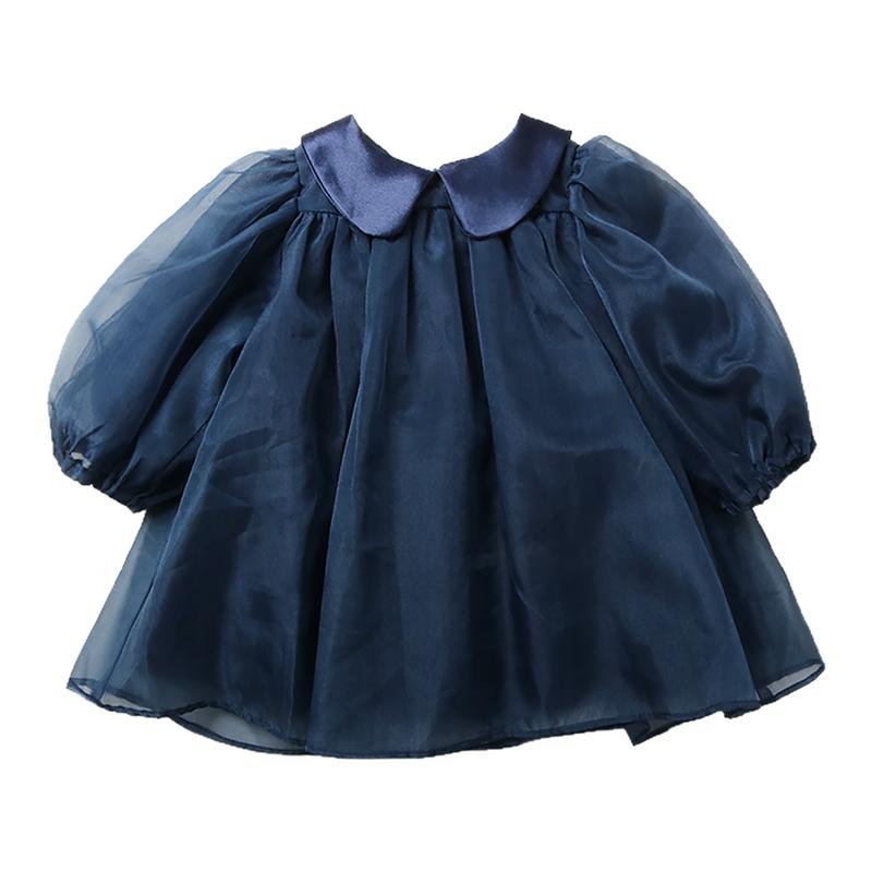 2025秋款女童连衣裙蓬蓬裙可爱公主裙韩版周岁礼服宝宝珠光纱裙