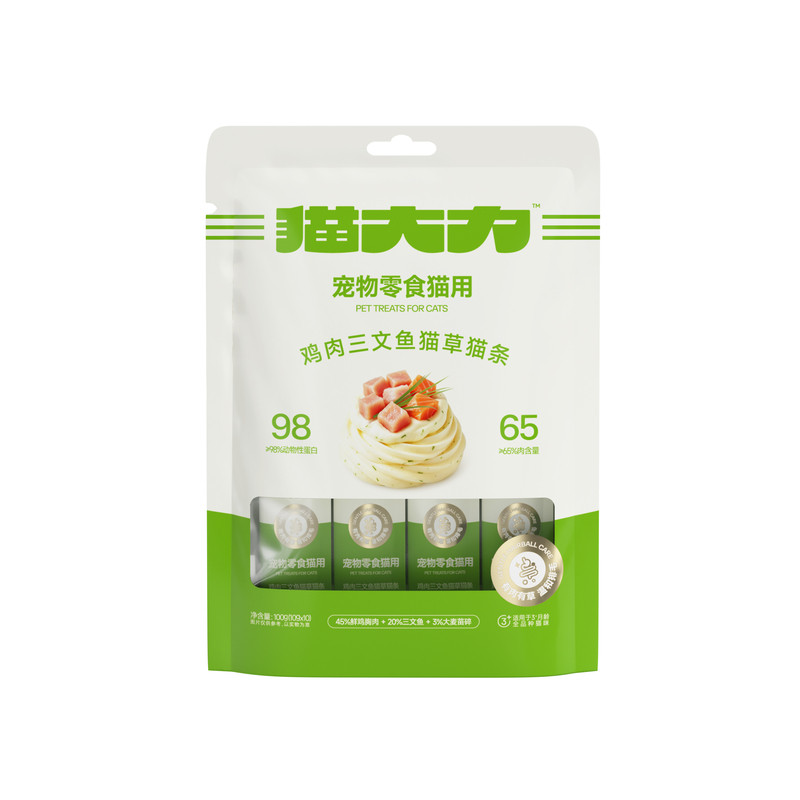 猫大力猫草猫条零食100只整箱猫咪零食主食幼猫专用鱼油营养猫条
