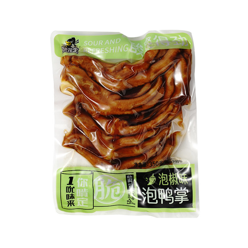 张茂生醋泡鸭爪泡椒鸭掌筋小零食