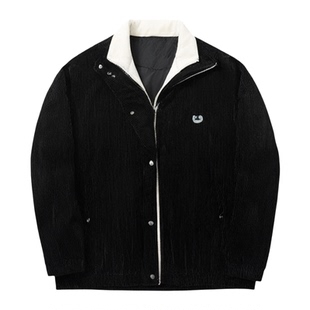 UNICA HOMME/复古灯芯绒填充白鹅绒灯芯绒羽绒外套男宽松