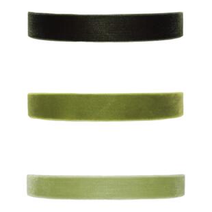 Amotional \ 古早风丝绒choker颈链经典绿色系绑绳不锈钢链扣项链