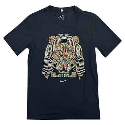 Nike耐克男子詹姆斯印花宽松透气休闲运动圆领短袖T恤 DX2272-010