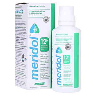 欧洲直邮德国药房Meridol口臭去口气漱口水400ml抑止口腔细菌清新