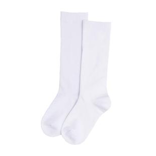学生校服袜儿童纯棉白色中筒袜少年少女膝下长筒袜 春夏季无骨袜