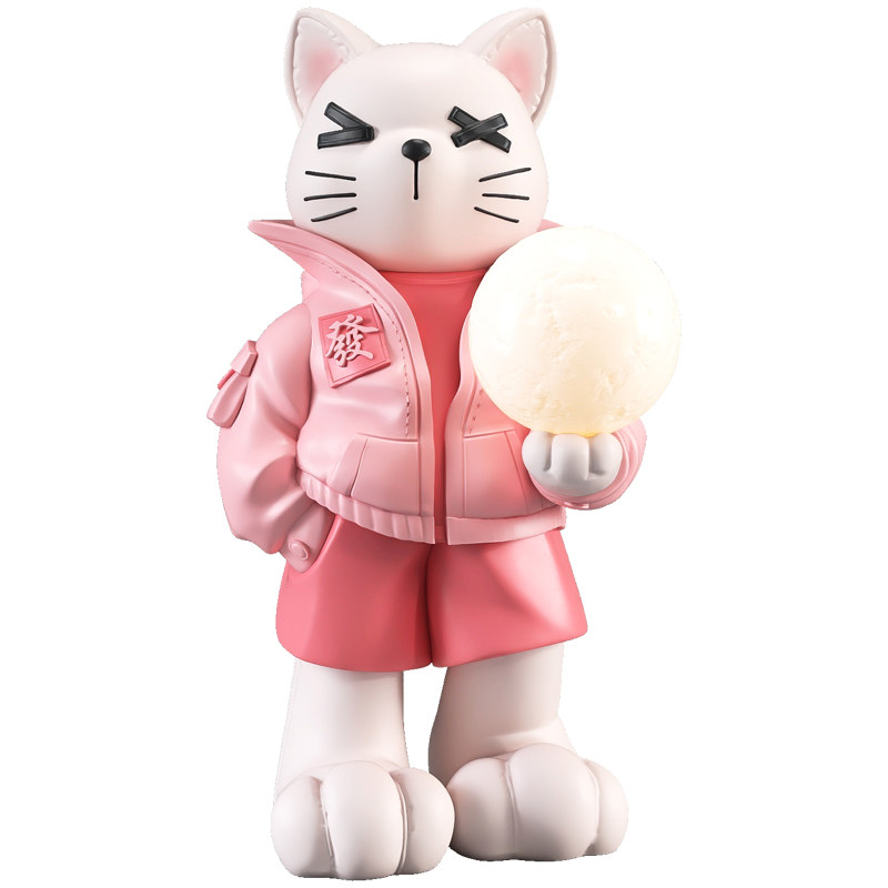 布科潮玩猫咪蓝牙音响落地摆件