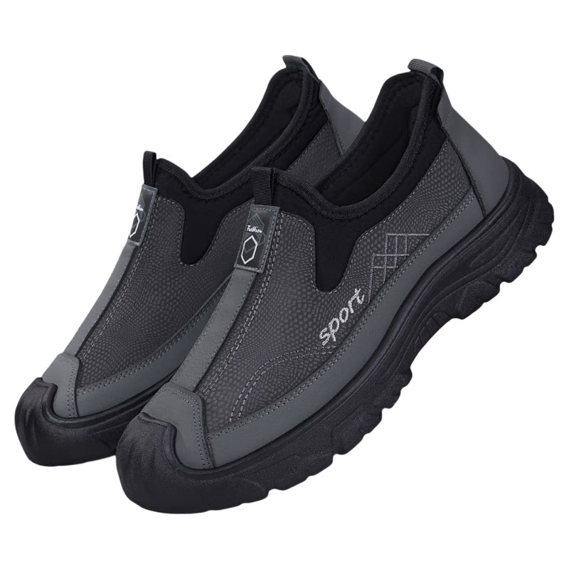 老北京布鞋男2026新款春软底一脚蹬中老年单鞋透气防滑耐磨爸爸鞋