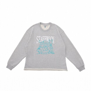 STAFFROOM “古德巴迪” 复古卡通印花加绒加厚小狗情侣卫衣