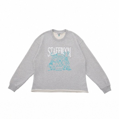 彩色印花圆领百搭卫衣