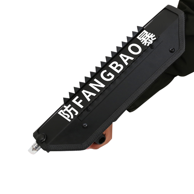 江狐带灯式小型臂盾多功能带齿小臂盾PC防暴盾牌金属臂甲新款防砍