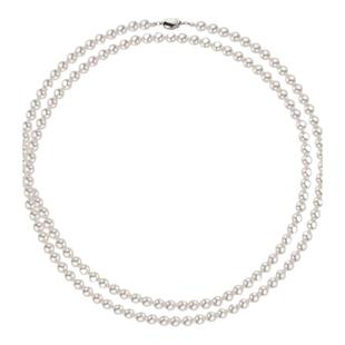 施家新中式多层叠戴中长珍珠项链旗袍女小香风新款爆款毛衣链颈链