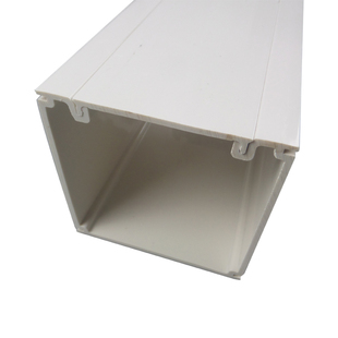 塑料PVC桥架100*100mm送连接片电缆线槽明装工业走线槽板明线电线