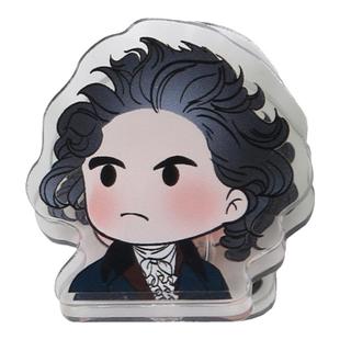 Q版音乐家夹子 小学生卡通钢琴莫扎特乐谱曲谱收纳乐谱夹音乐文具