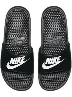 nike耐克黑白男运动拖鞋