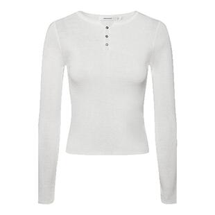 MOUSSY 秋季新品温柔风镂空纽扣修身长袖针织衫028IAZ70-10