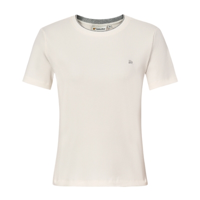 撞色双层领修身版型圆领短袖