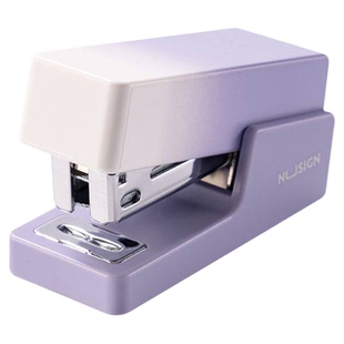 得力纽赛渐变色订书机迷你小型省力订书器学生用办公用便携式儿童省力高颜值文具小订书机迷你装钉机装订用品