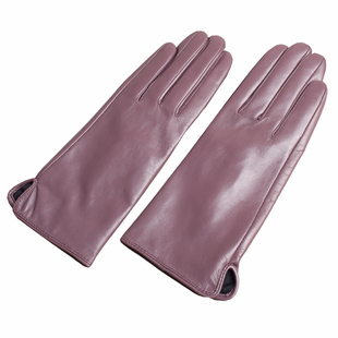 西班牙小山羊皮触屏真皮手套女冬季加绒保暖薄款单皮开车骑行修手