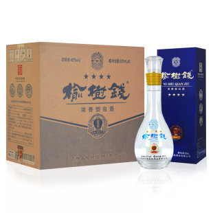 榆树钱酒蓝柔四星42度纯粮食浓香型东北吉林名酒礼盒送礼