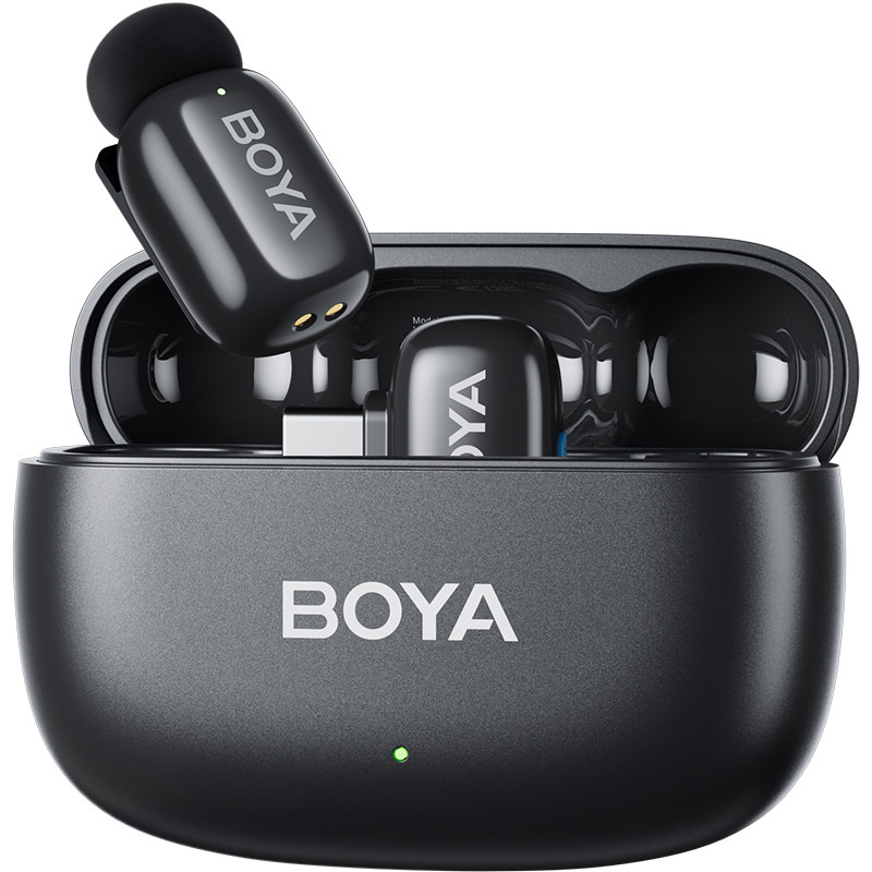 博雅BOYA mini2迷你麦克风 无线夹领式直播降噪小专业收音录音器