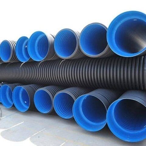 HDPE双壁波纹管钢带缠绕管下水管道螺纹水管螺旋管加厚污水排水管