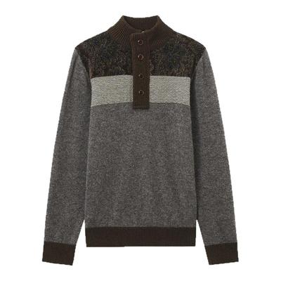 cotemp复古撞色拼接毛衣