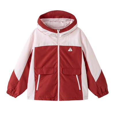 巴拉巴拉儿童外套女童红色三合一冲锋上衣摇粒绒内胆冬新款两件套