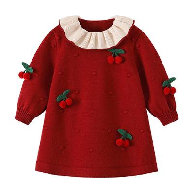 凡猎女连衣裙针织春秋公主裙