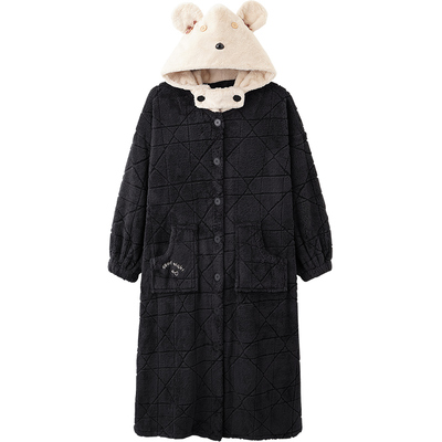 SLEEPTIGHT珊瑚绒加厚加绒睡袍