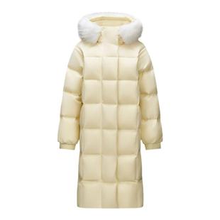 森马羽绒服女长款毛领连帽保暖宽松2024新款冬季三防防风外套百搭