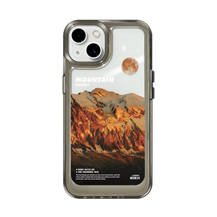 适用于苹果17promax冷淡风手机壳iphone15透明保护套16防摔透黑硬壳13小众简约14pro创意男女款个性高级软壳