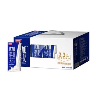 【11月】光明 优加纯牛奶250ml*12盒3.3g优质乳蛋白 节日送礼礼盒